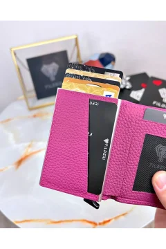 محفظة من الجلد الطبيعي حامل بطاقات - Фото 4