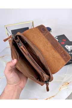 حقيبة يد رجالية من الجلد الطبيعي الفاخر - Фото 5