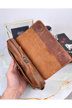 حقيبة يد رجالية من الجلد الطبيعي الفاخر - Фото 4