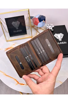 Thin Wallet Genuine Leather Brown - Фото 1