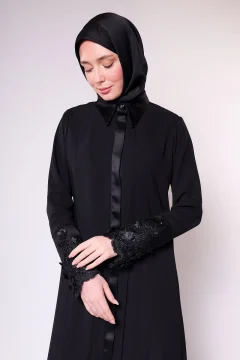 عباية سوداء بسيطة - Фото 3