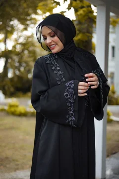 عباية سوداء مرصعة بالكريستال - Фото 5