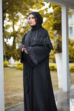 عباية سوداء مرصعة بالكريستال - Фото 3