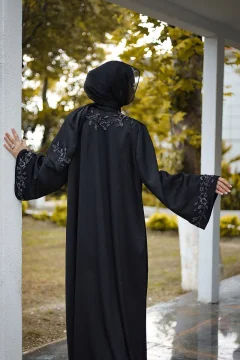 عباية سوداء مرصعة بالكريستال - Фото 4