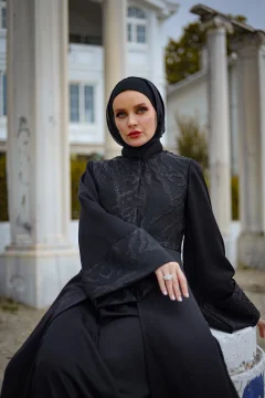عباية جاكار سوداء - Фото 1