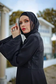 عباية جاكار سوداء - Фото 4