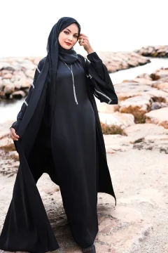 عباية نسائي رائعه وأنيق للغاية باللون الاسود - Фото 7