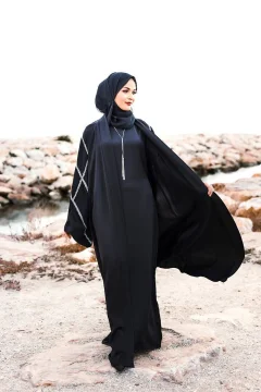 عباية نسائي رائعه وأنيق للغاية باللون الاسود - Фото 3