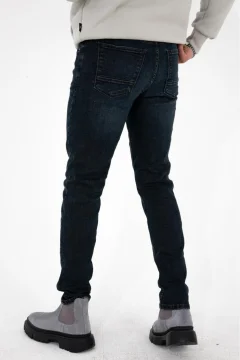 جينز رجالي باللون الكحلي الداكن - Фото 9