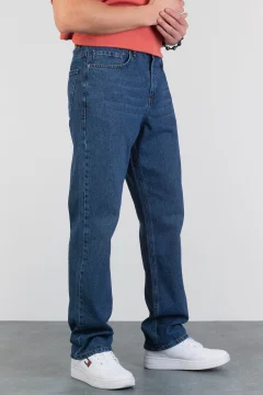 جينز أزرق فضفاض للرجال - Фото 3