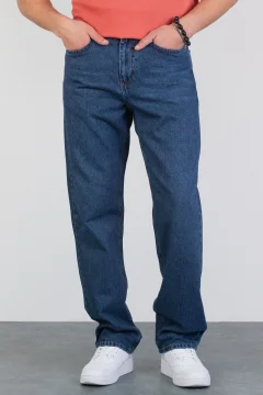 جينز أزرق فضفاض للرجال - Фото 2