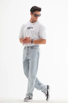 بنطال جينز رجالي أزرق - Фото 2