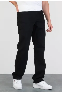 بنطال جينز رجالي أسود مستقيم - Фото 2