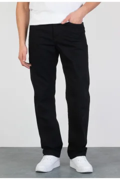 بنطال جينز رجالي أسود مستقيم - Фото 9