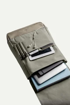 حقيبة الظهر للجنسين باللون البيج الغامق - Фото 7