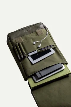 حقيبة الظهر للجنسين باللون الزيتوني - Фото 3