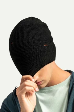 قبعة صوفية للجنسين باللون الاسود - Фото 3