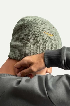 قبعة صوفية للجنسين باللون الرمادي الفاتح - Фото 7