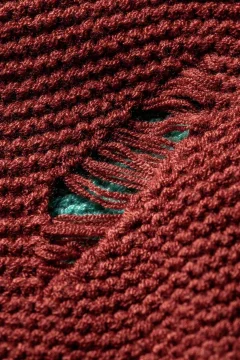 قبعة صوفية للجنسين باللون البني - Фото 5