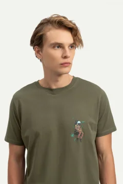 t -shirtللجنسين كبير الحجم لون رمادي بتصميم مميز - Фото 2