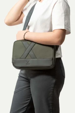 حقيبة كتف للجنسين باللون الرمادي - Фото 4