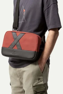 حقيبة كتف للجنسين باللون الخمري الفاخر - Фото 3