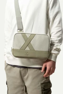 حقيبة كتف للجنسين باللون الابيض الاسمنتي - Фото 7