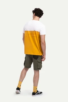 t -shirtللجنسين ابيض و اصفر مطبوع - Фото 5