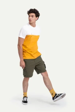 t -shirtللجنسين ابيض و اصفر مطبوع - Фото 8