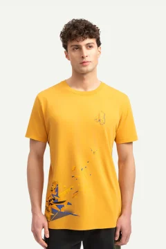 t -shirtللجنسين اصفر مطبوع - Фото 6