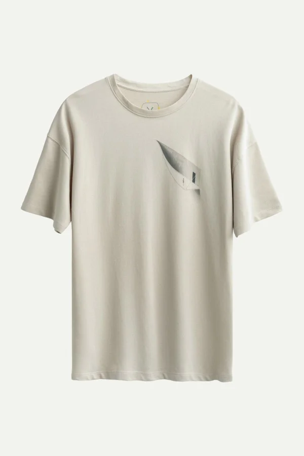t -shirtللجنسين رمادي مطبوع - Photo 1