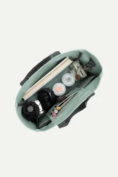 حقيبة يد للجنسين باللونين الاخضر والرمادي - Фото 5