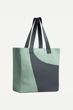 حقيبة يد للجنسين باللونين الاخضر والرمادي - Фото 6