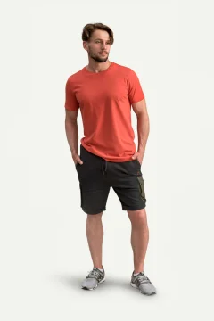 شورت كارجو رجالي باللون الرمادي الداكن - Фото 3