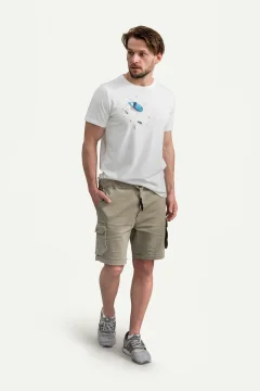 شورت كارجو رجالي باللون البيج - Фото 7