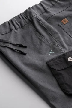 شورت كارجو رجالي باللون الازرق الضبابي - Фото 5