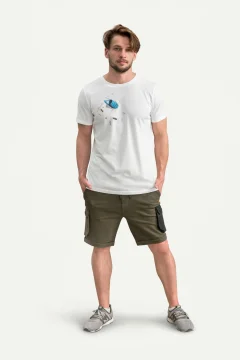 شورت كارجو رجالي باللون الكاكي - Фото 3