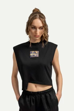 بلوزة نسائية قصيرة - Фото 3