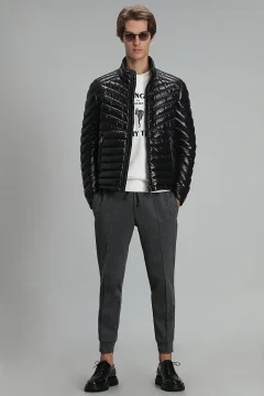 بنطال Larvı Jogger بقصة ضيقة للرجال رمادي داكن - Фото 2