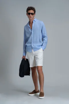 قميص Pitaya الرجالي الأساسي مريح باللون الأزرق - Фото 2