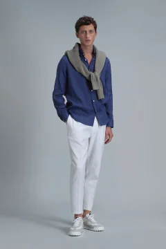 قميص كتان رجالي من Pitaya مريح مناسب لساكس - Фото 2