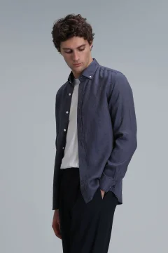 قميص بيتايا أساسي للرجال - مقاس مريح أنثراسايت - Фото 3