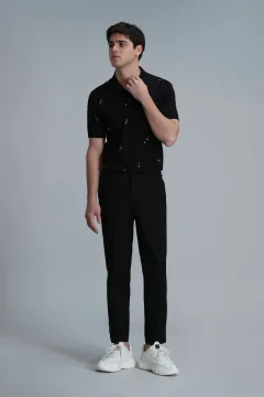 تي شيرت بولو رجالي أسود ذكي من باسكال - Фото 8