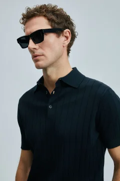 سترة قطنية للرجال جريئة باللون الأسود - Фото 7