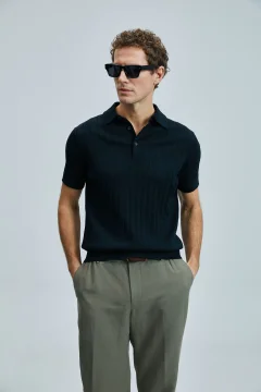 سترة قطنية للرجال جريئة باللون الأسود - Фото 5