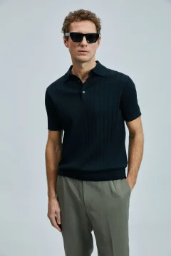 سترة قطنية للرجال جريئة باللون الأسود - Фото 4