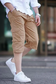 شورت رجالي باللون البني - Фото 2