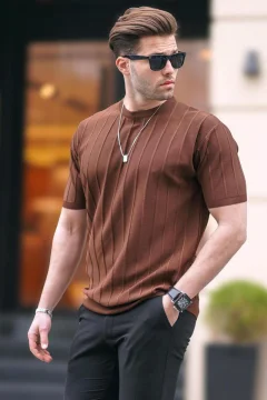 Men's Brown T-Shirt 5684 - Фото 1