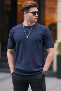 Men's Navy Blue T-Shirt 5684 - Фото 1