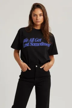 تي شيرت نسائي أسود - Фото 3